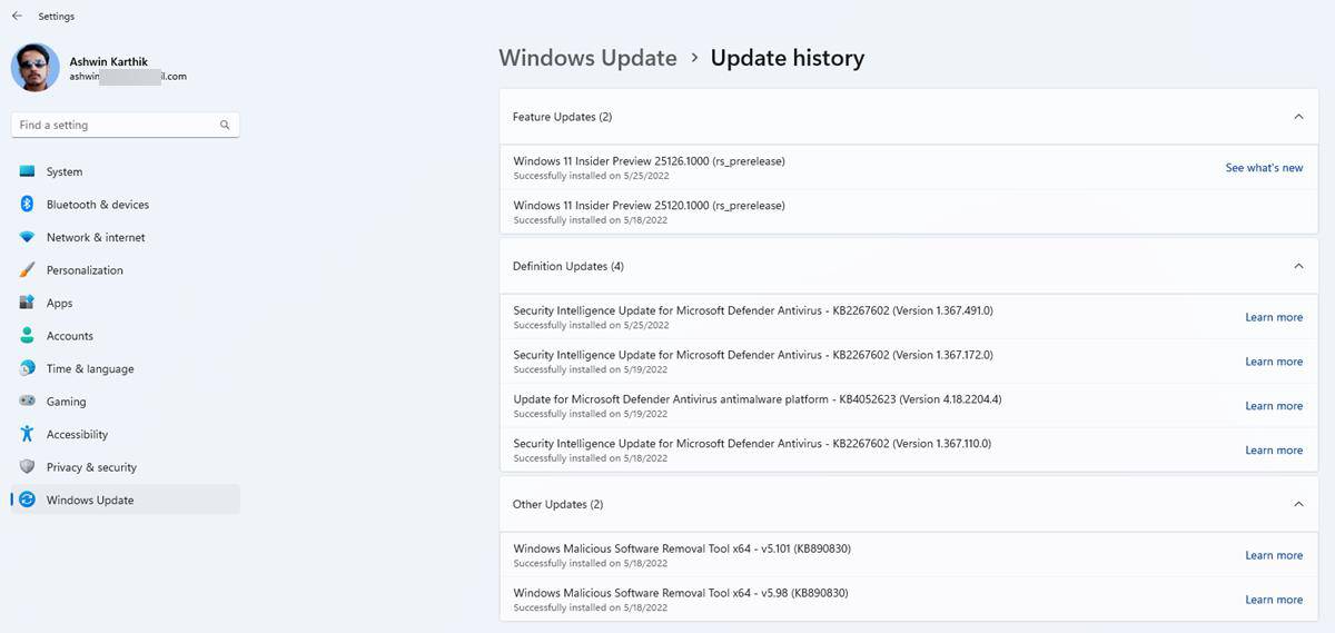 Windows 11 Insider Preview Build 25126