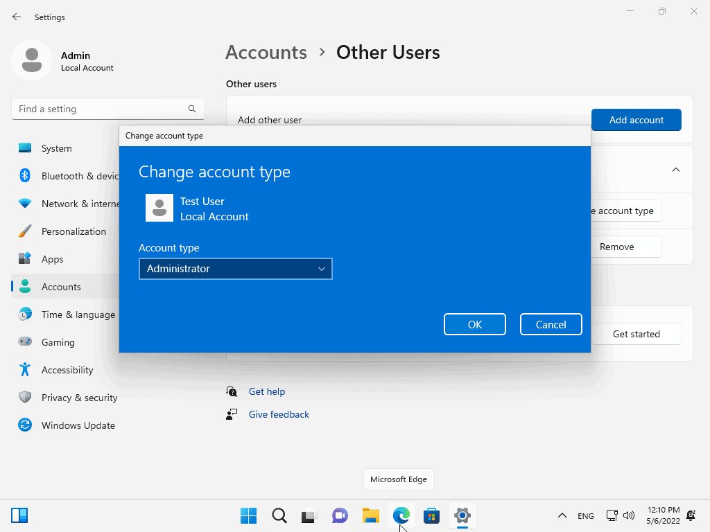 administrator - Come utilizzare gli account locali sui dispositivi Windows 11 versione 22H2