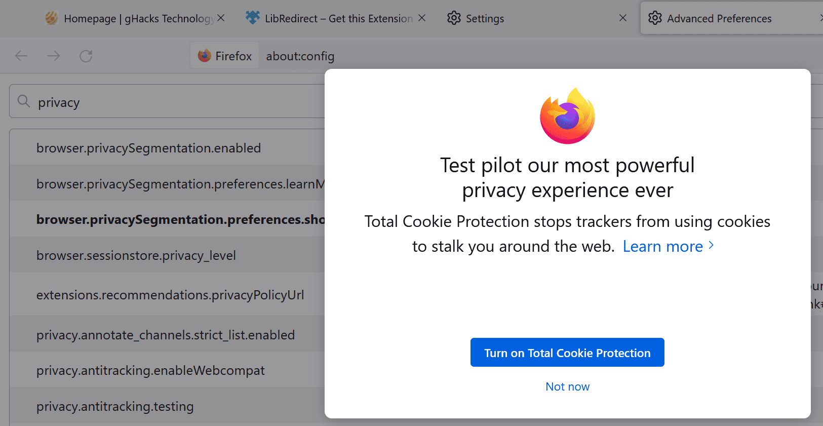 firefox total cookie protection