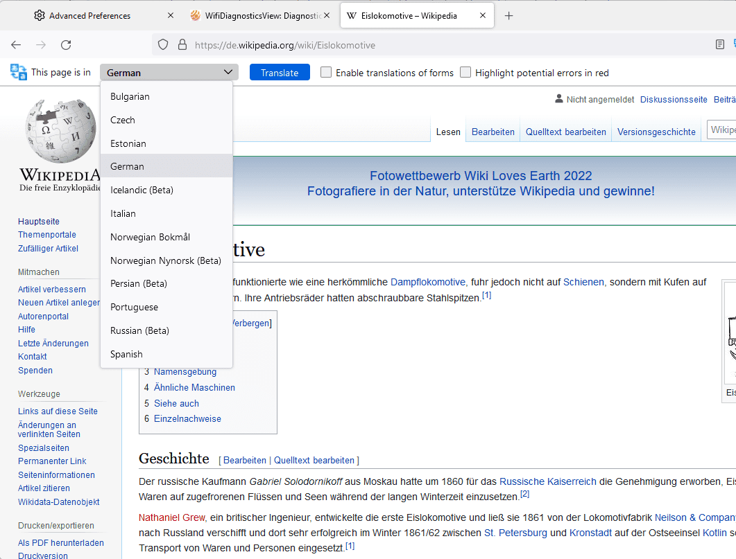 firefox translate local