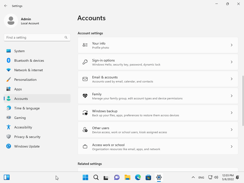 windows 11 accounts - Come utilizzare gli account locali sui dispositivi Windows 11 versione 22H2
