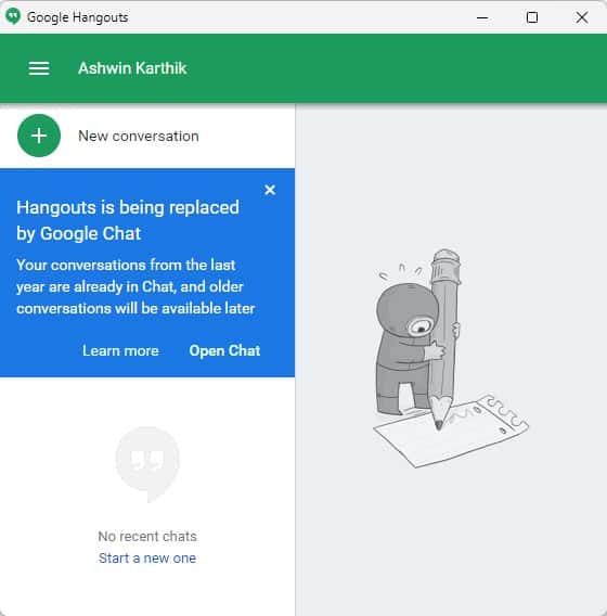 Hangouts sta reindirizzando gli utenti a Google Chat
