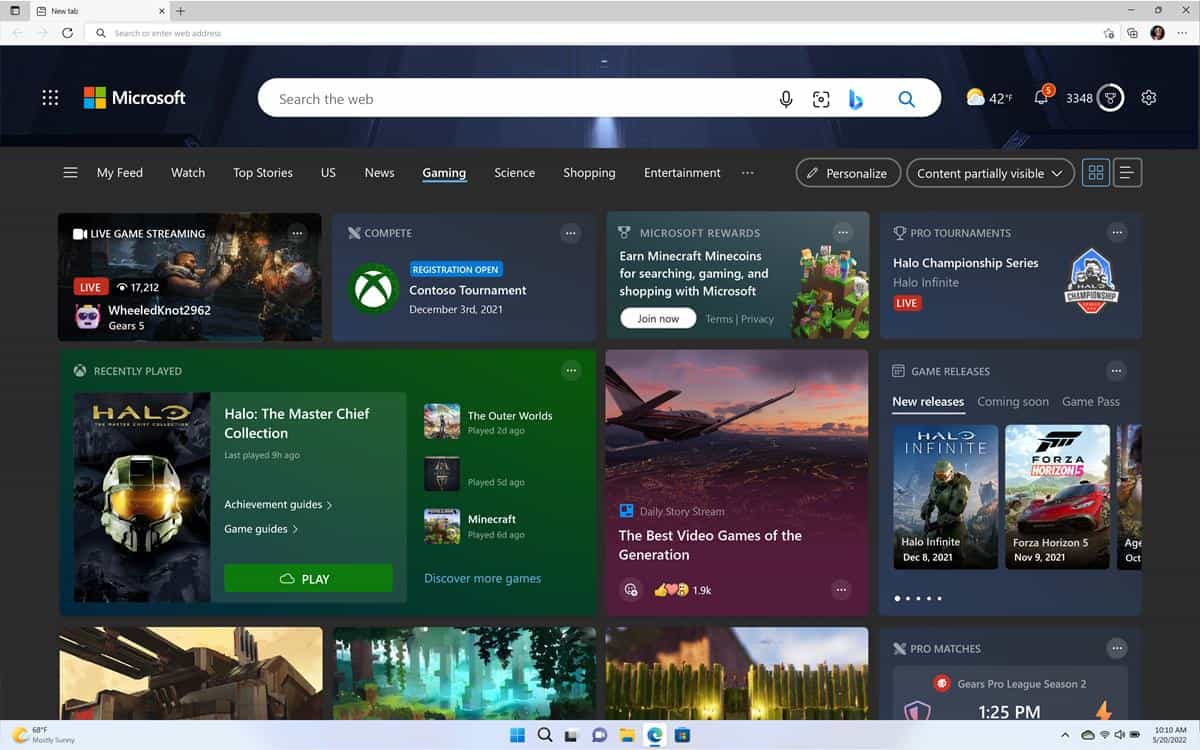 Microsoft Edge gets a new gaming homepage and enhancements for Xbox Cloud games