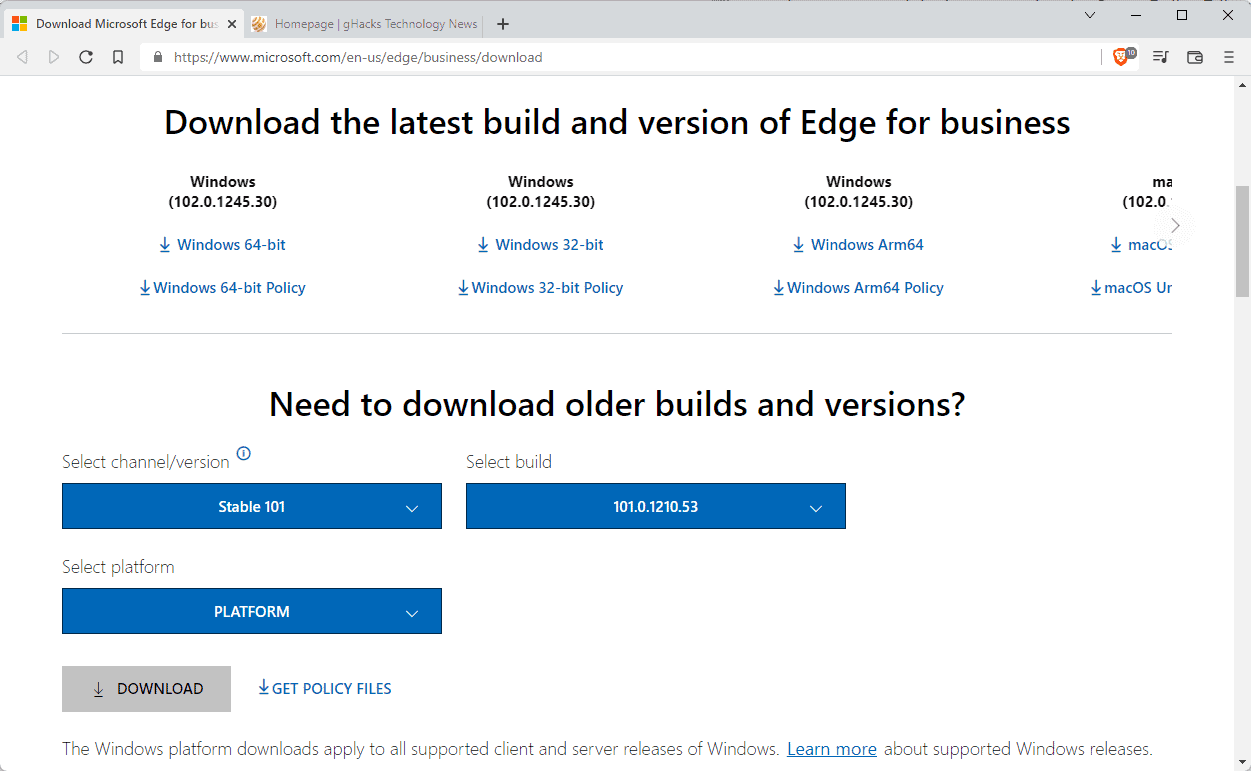 Some users report printing issues in Microsoft Edge 102