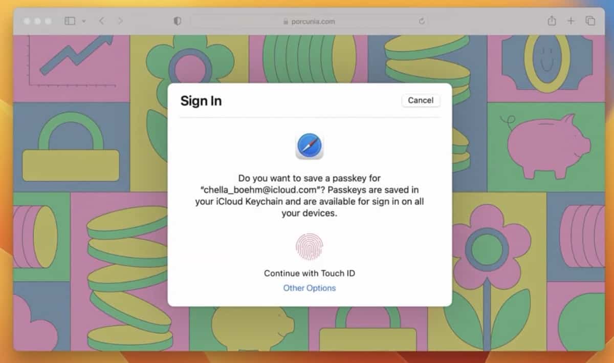 macOS Ventura - Clés d'accès Apple Safari