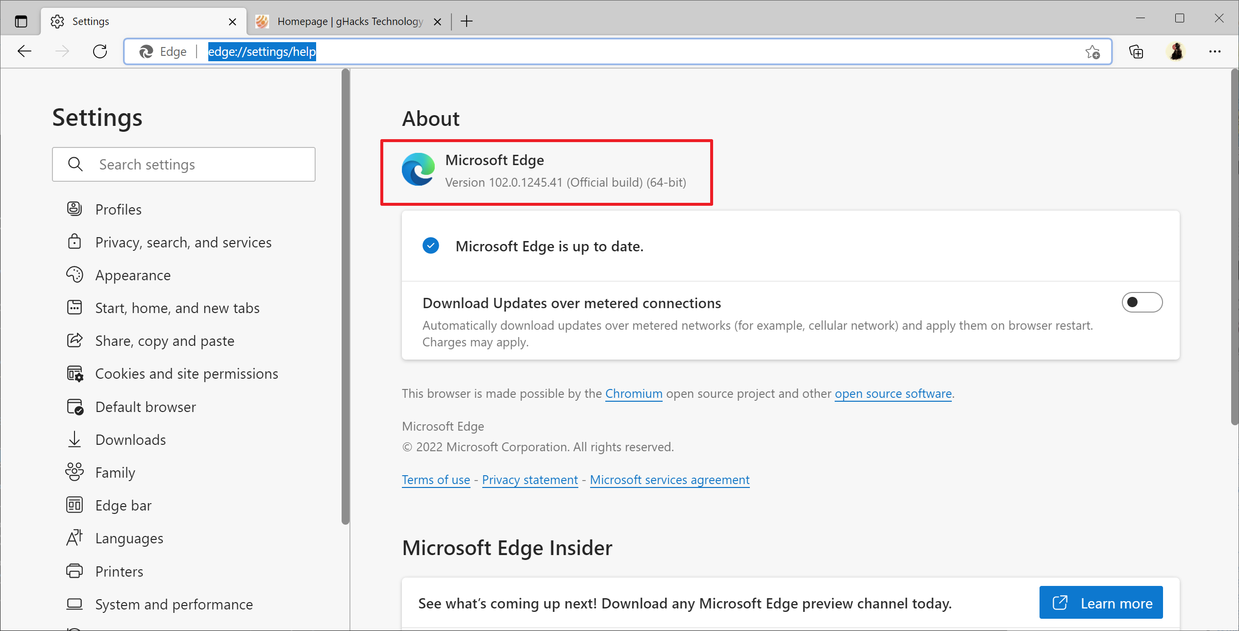 Microsoft Edge 102 stable is out, remains the world's second popular browser