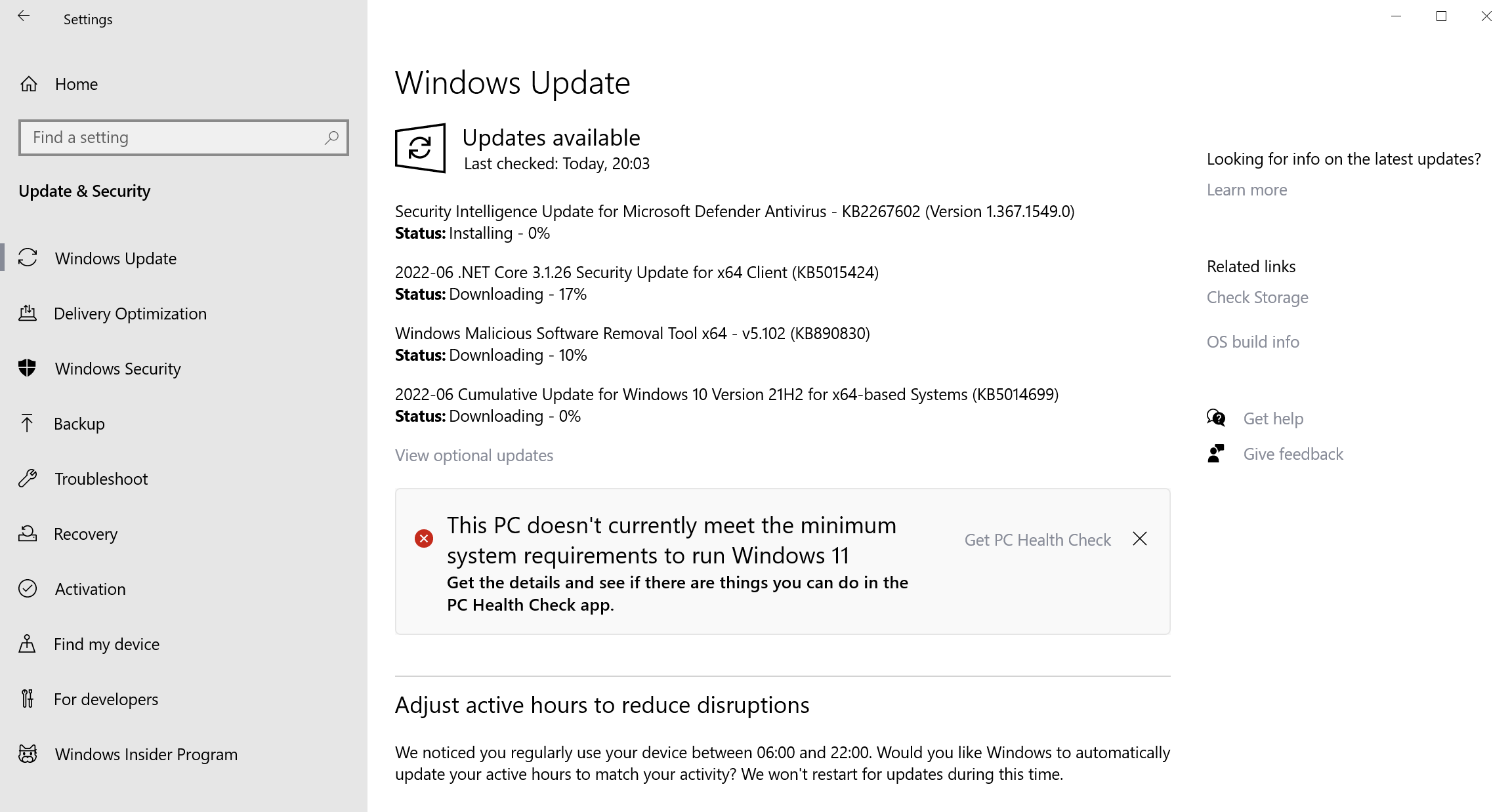 windows security updates june 2022