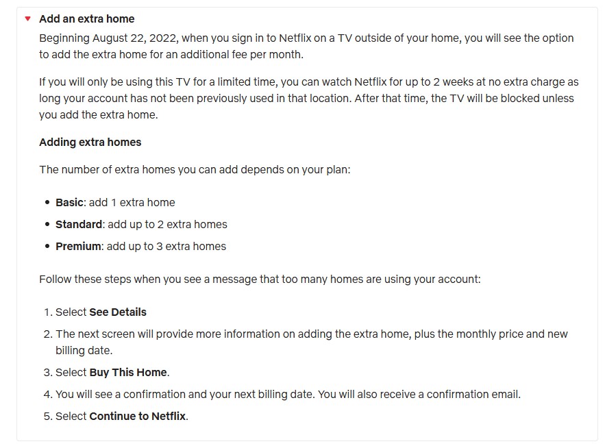 Netflix Homes rules