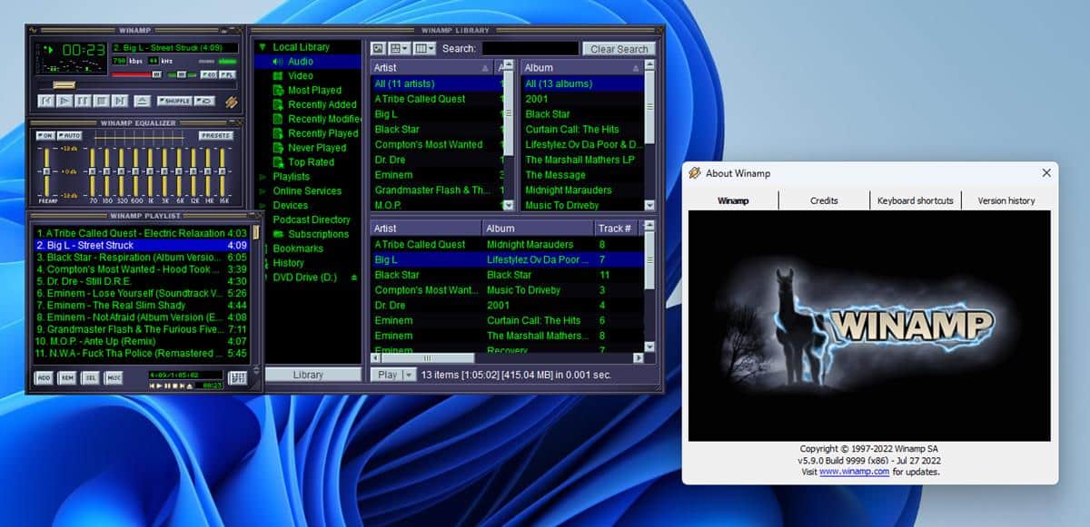 Winamp 5.9 RC1 è stato rilasciato