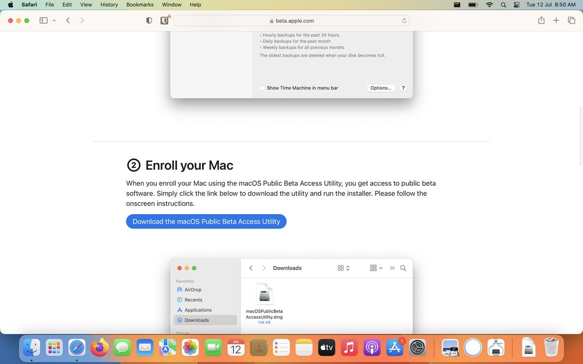 download the macOS public beta access utility
