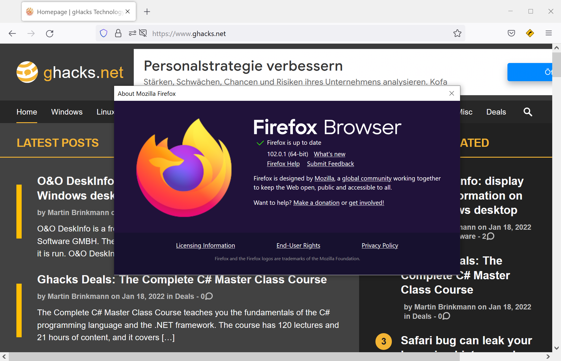 Firefox 102.0.1 Release Info