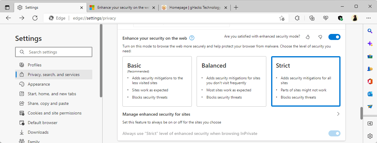 microsoft edge enhance security