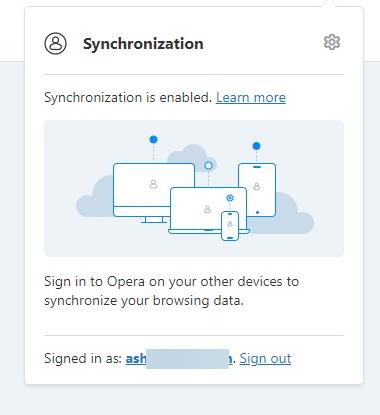 Opera Sync is the old UI
