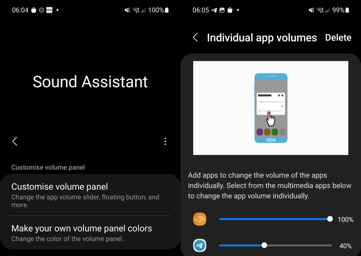 SoundAssistant for Samsung Galaxy gives you app-specific volume controls
