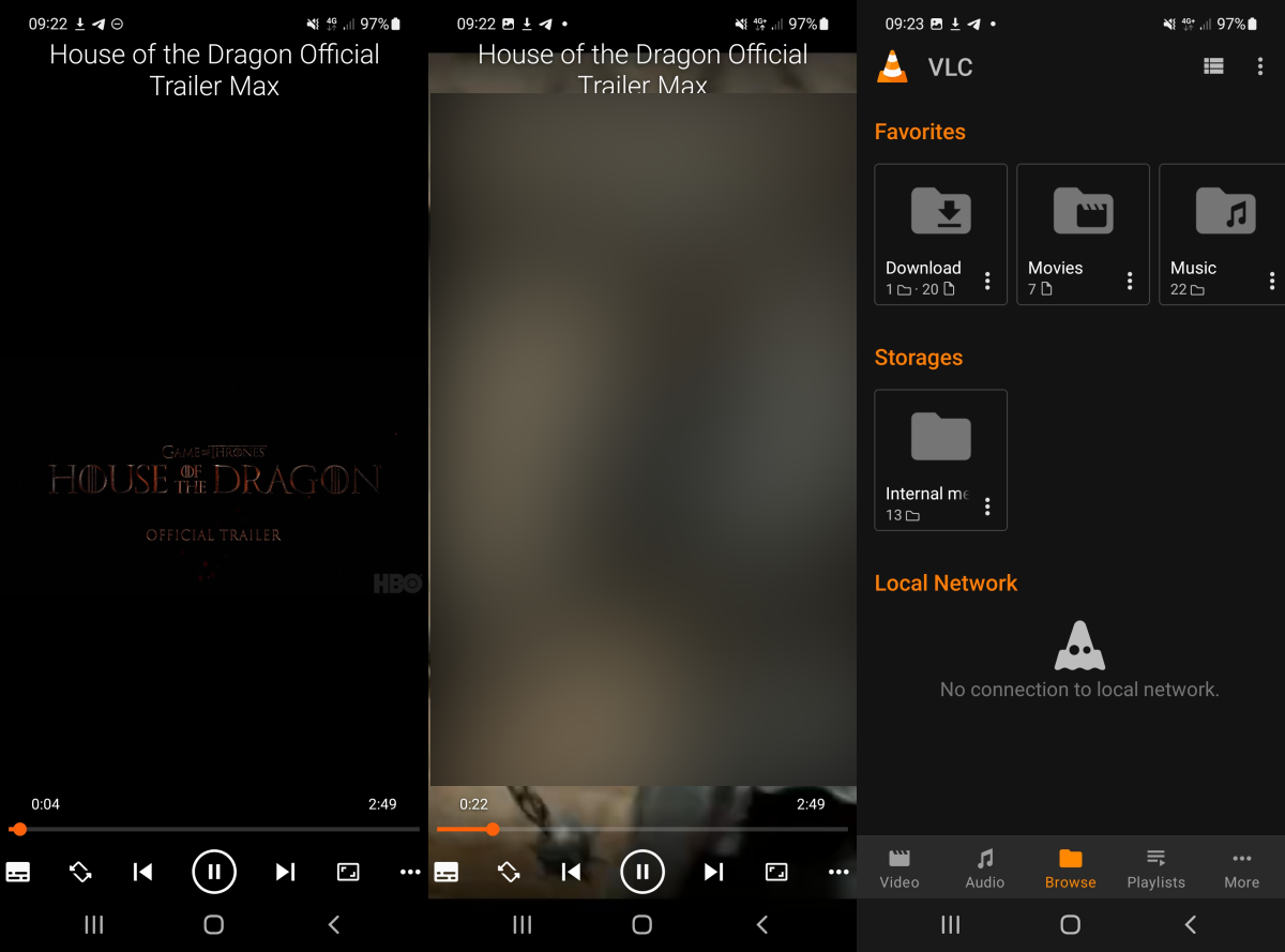 lettore multimediale vlc per Android 3.5