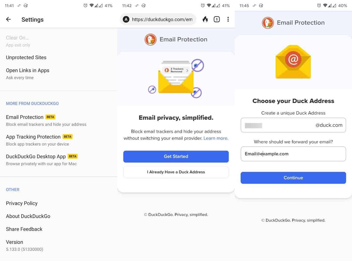 DuckDuckGo's email protection service is now available for all users