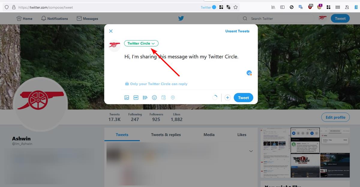 How to post Tweets to your Twitter Circle