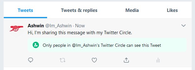Twitter circle