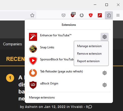 Mozilla is working on a single Extensions button for its Firefox web  browser - gHacks Tech News