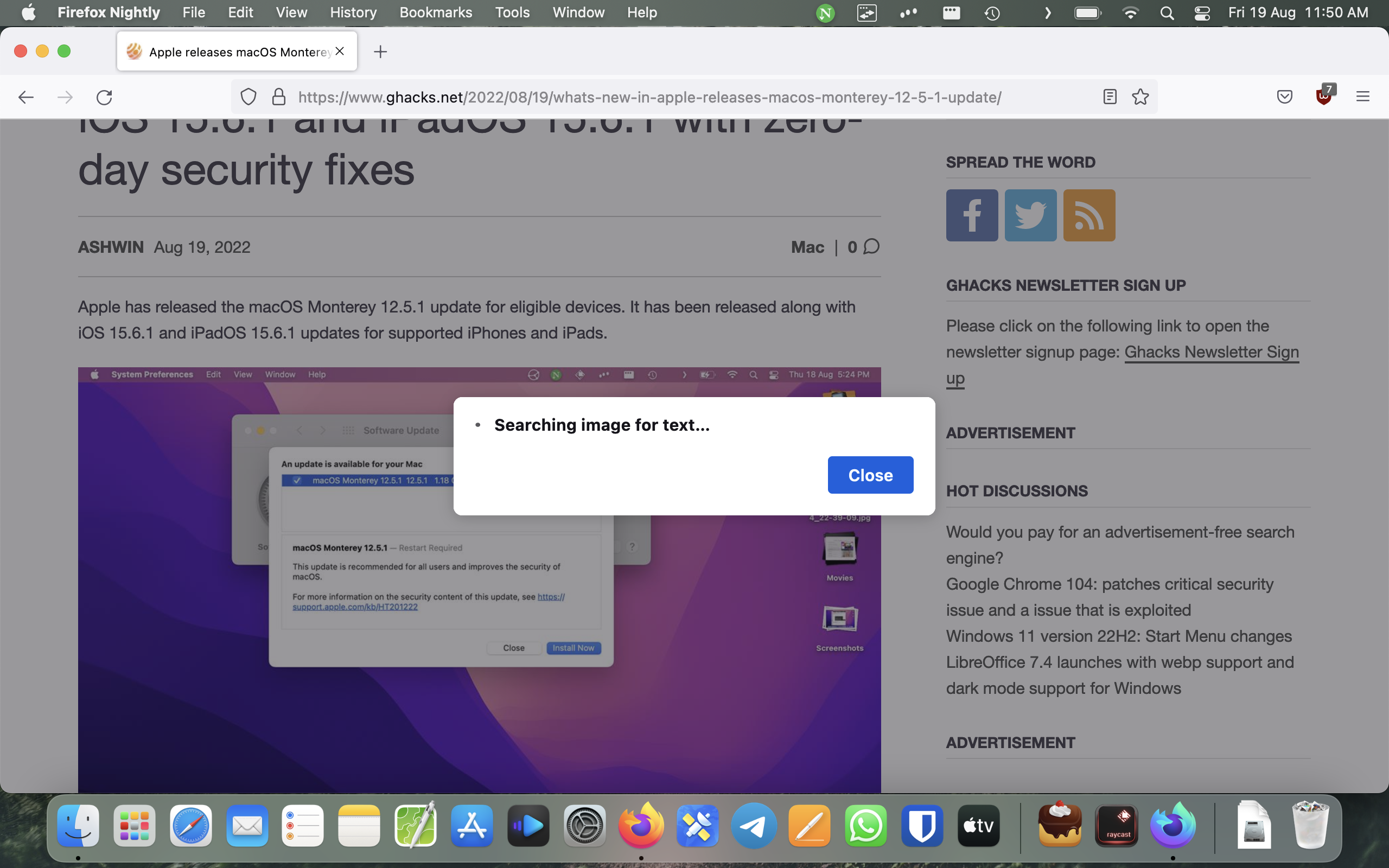 Mozilla plans to add Text Recognition support to Firefox