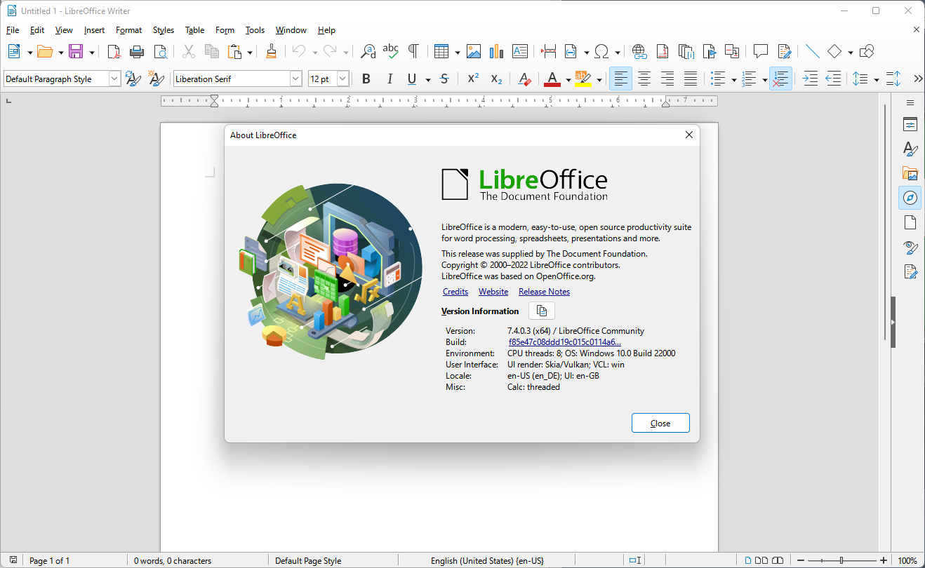 LibreOffice  launches with webp support and dark mode support for Windows  - gHacks Tech News