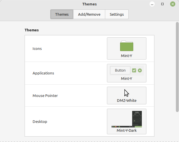 themes - Linux Mint 21 è ora disponibile
