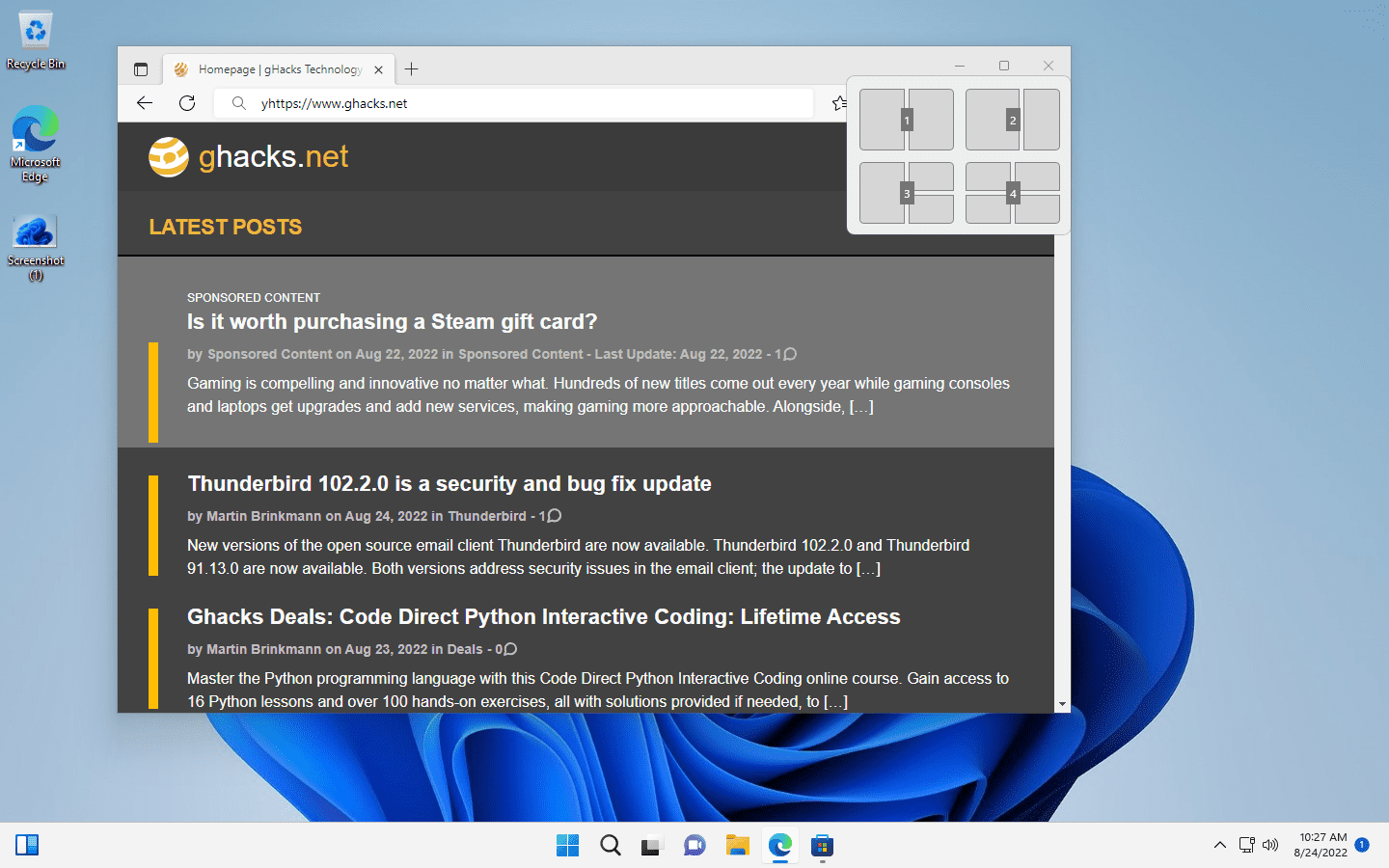 windows 11 2022 update snap assist