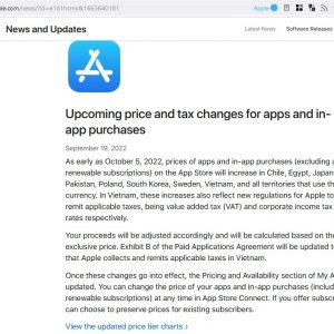 Apple to increase App Store prices in several regions from next month