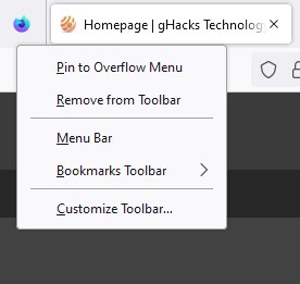 How to remove Firefox View button from toolbar