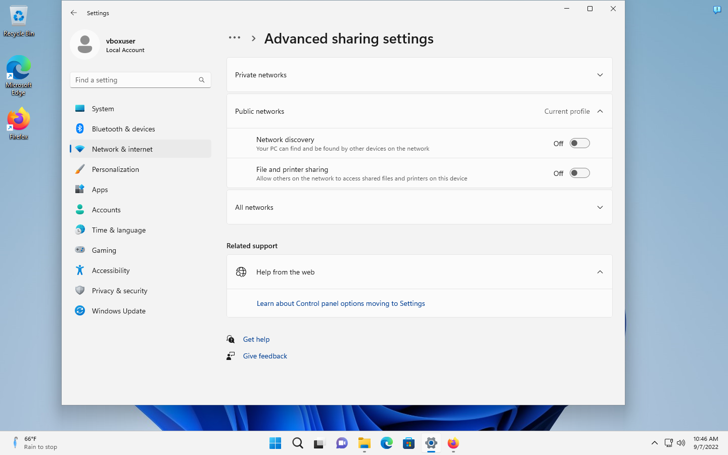 advanced sharing settings