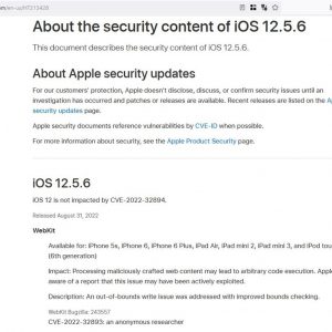 iOS 12.5.6 update for iPhone 5s, 6 and 6 Plus fixes a critical security issue