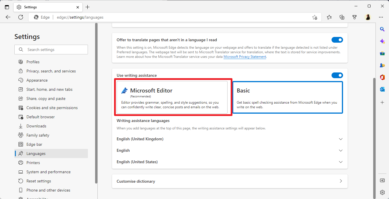 microsoft whet editor