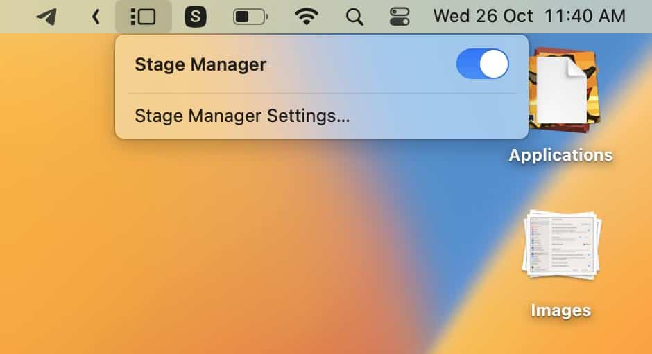 How to add Stage Manager to the Menu bar in macOS Ventura