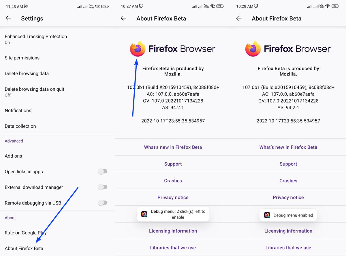 How to enable custom add-on collections in Firefox Beta for Android