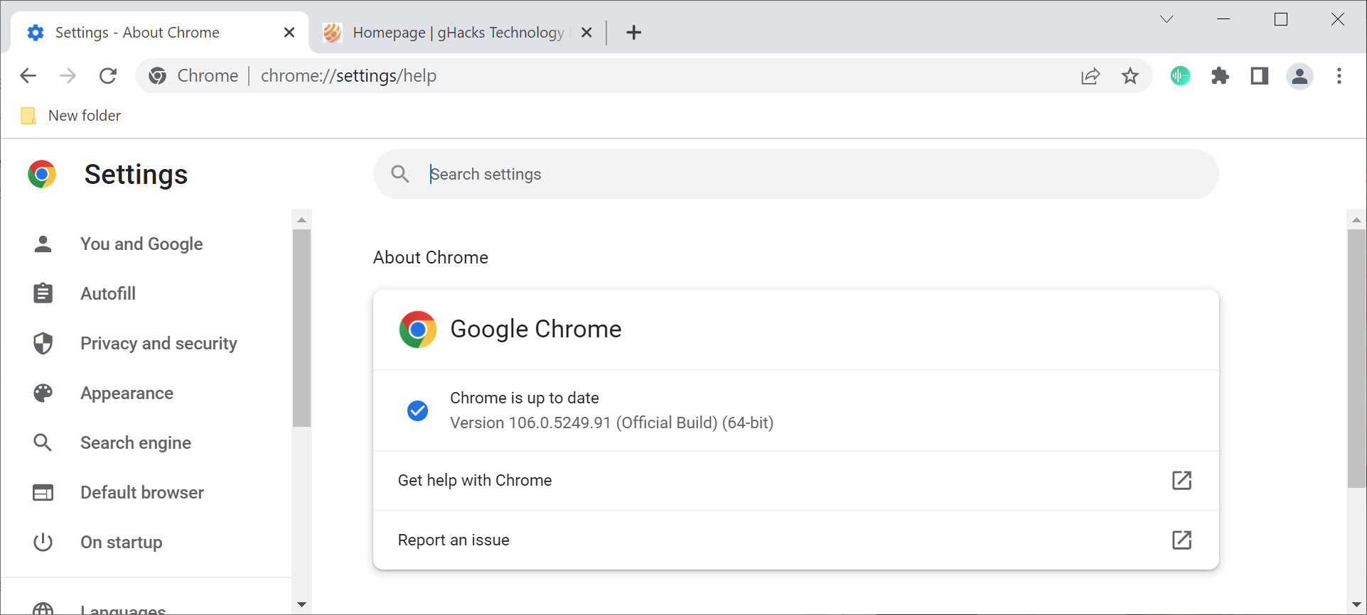 chrome 106 security update