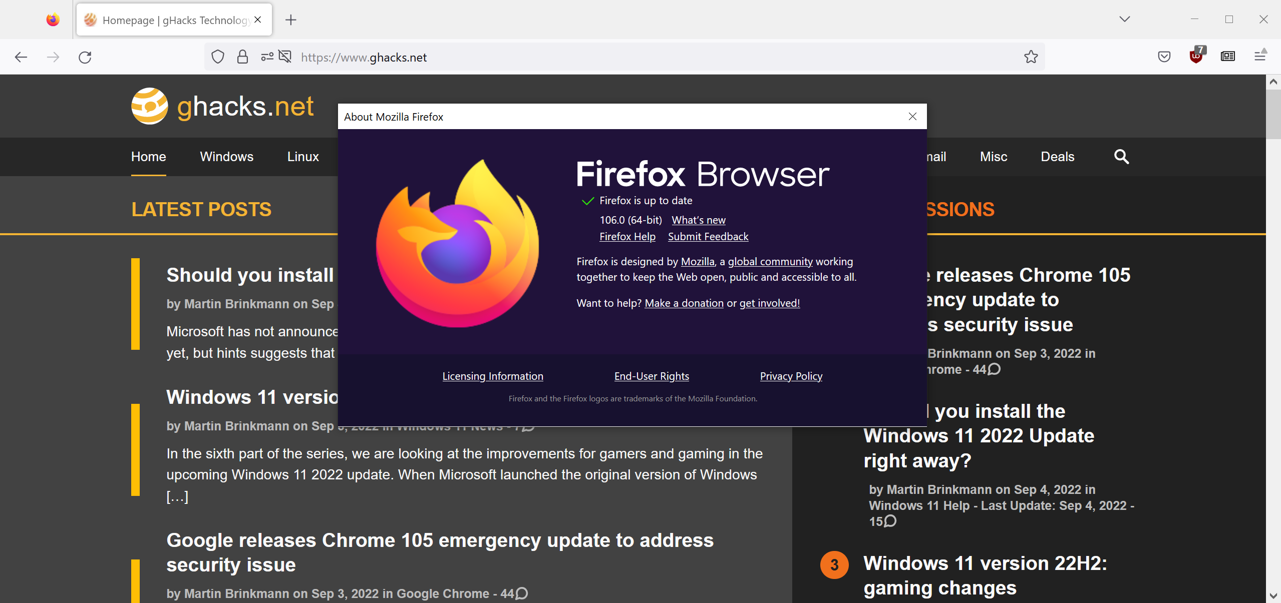 Firefox 106 is out with Firefox View and other improvements