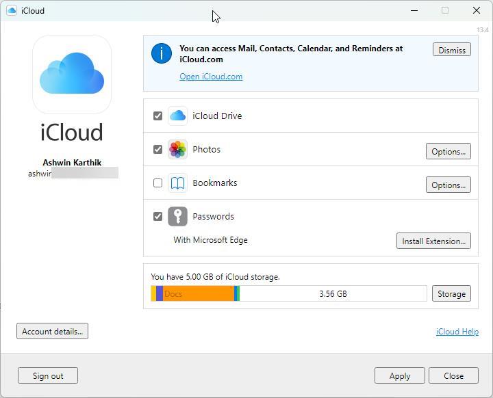 icloud app for windows