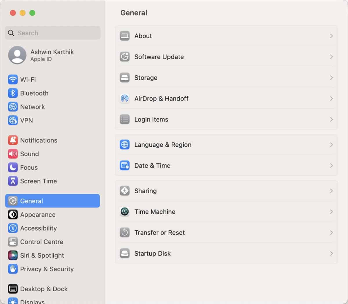 macOS 13 System Settings