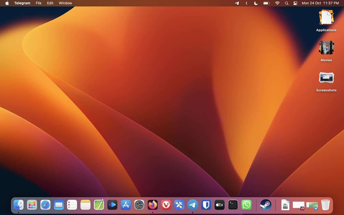 macOS 13 Ventura first start