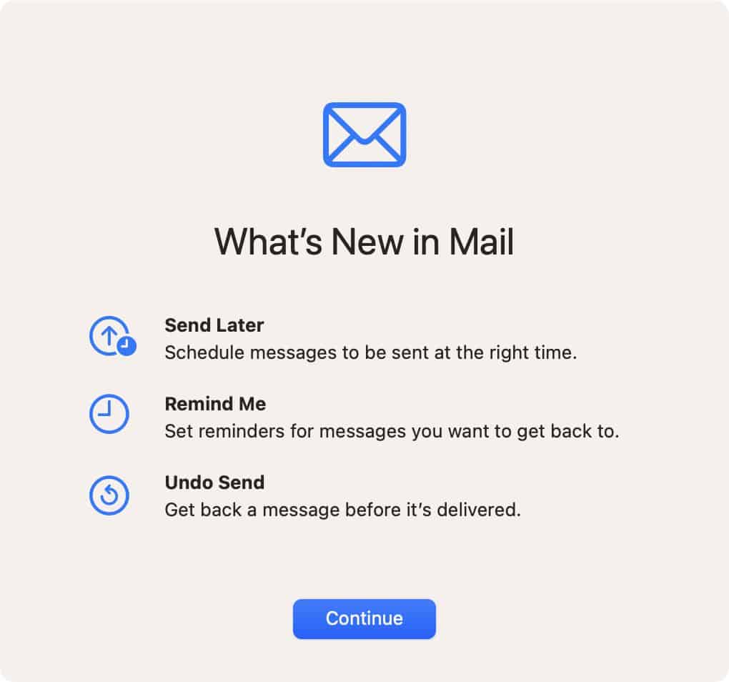 macOS 13 Ventura mail app new features