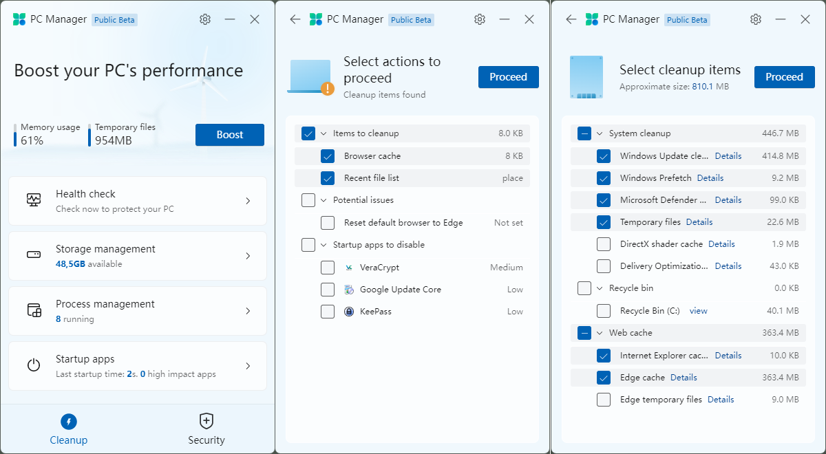 First look at Microsoft’s CCleaner-like PC Manager application