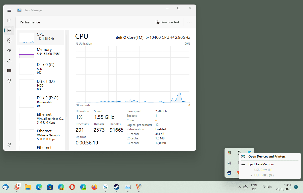 Windows 11 Task Manager is preventing the Safely Remove Hardware feature