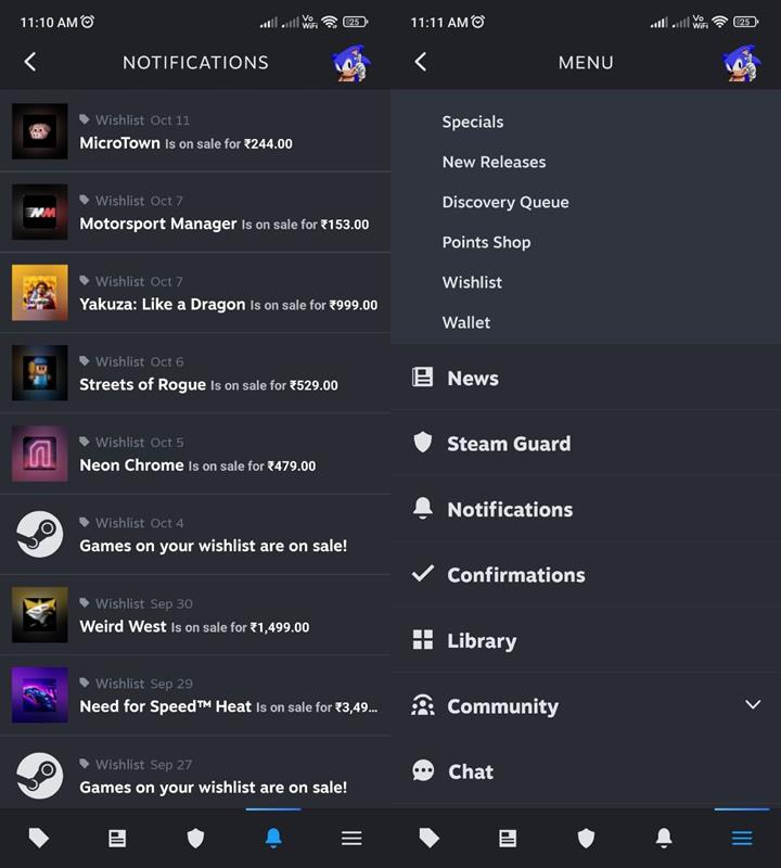 Steam Mobile App Neue Benutzeroberfläche