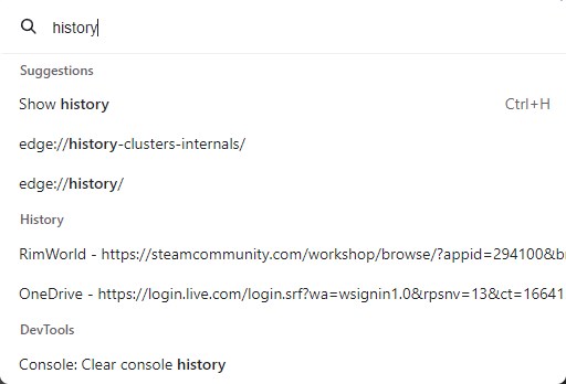 view-history-using-command-palette-in-mi