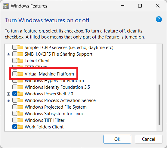 windows 11 virtual machine platform