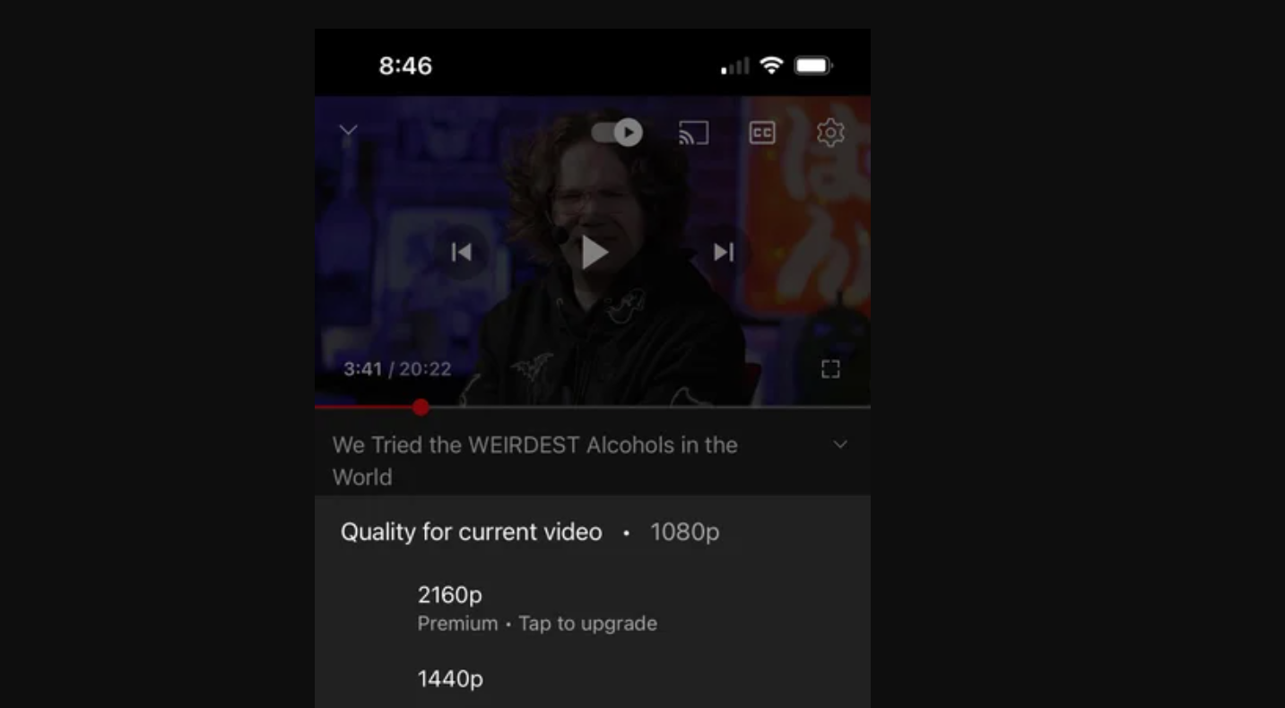 youtube 2160p premium