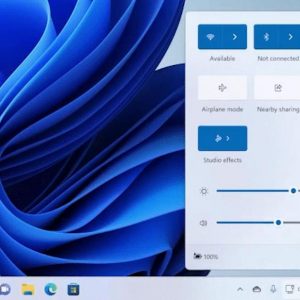 Access Windows Studio effects from Quick Settings in Windows 11
