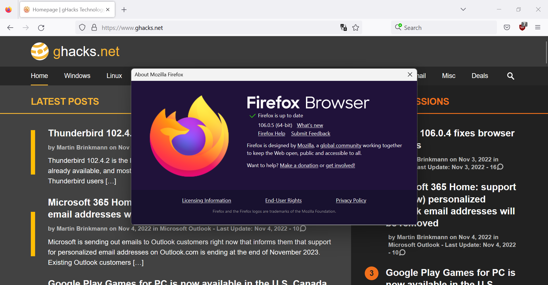 firefox 106.0.5