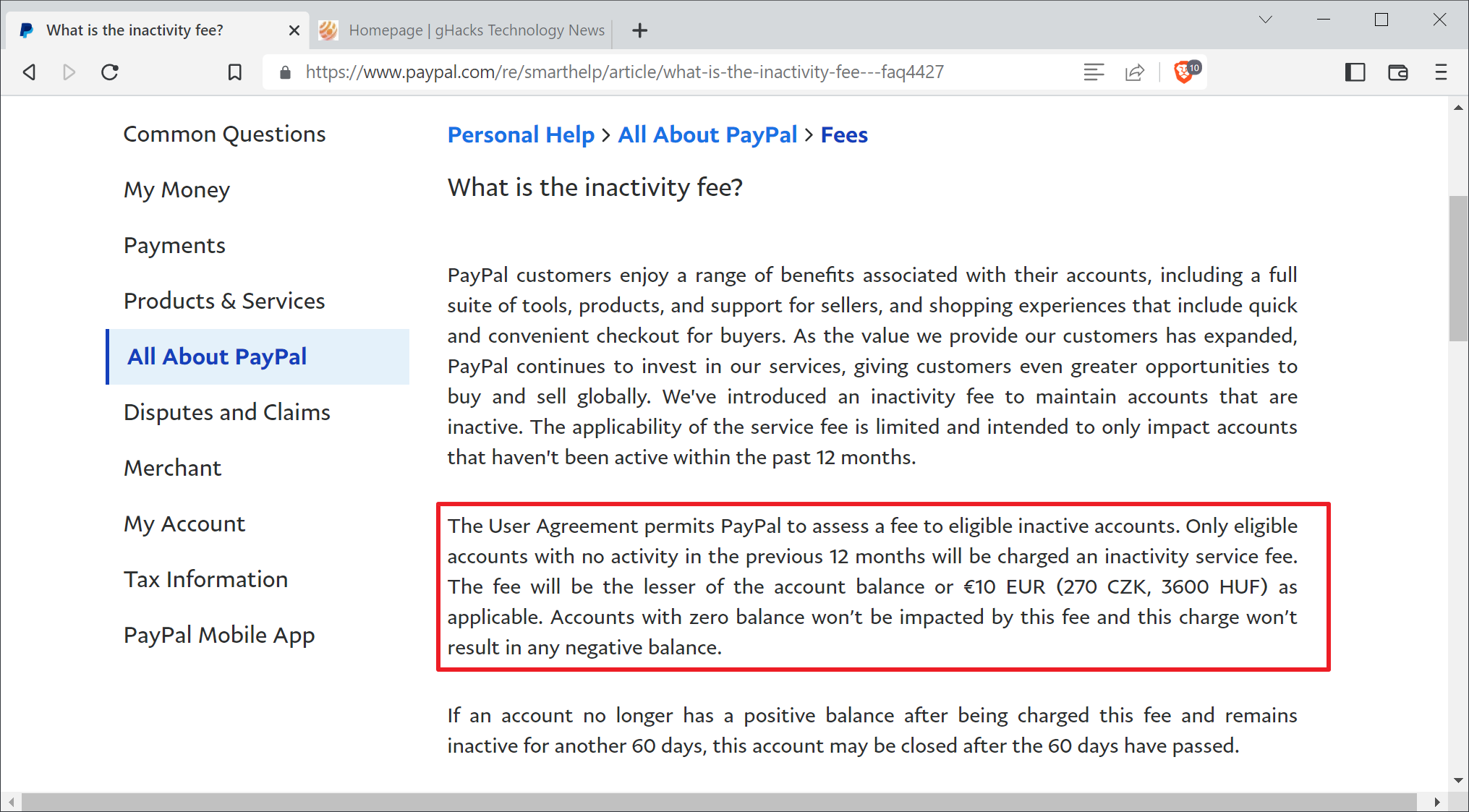 Here is what you need to know about PayPal's Inactivity Fee