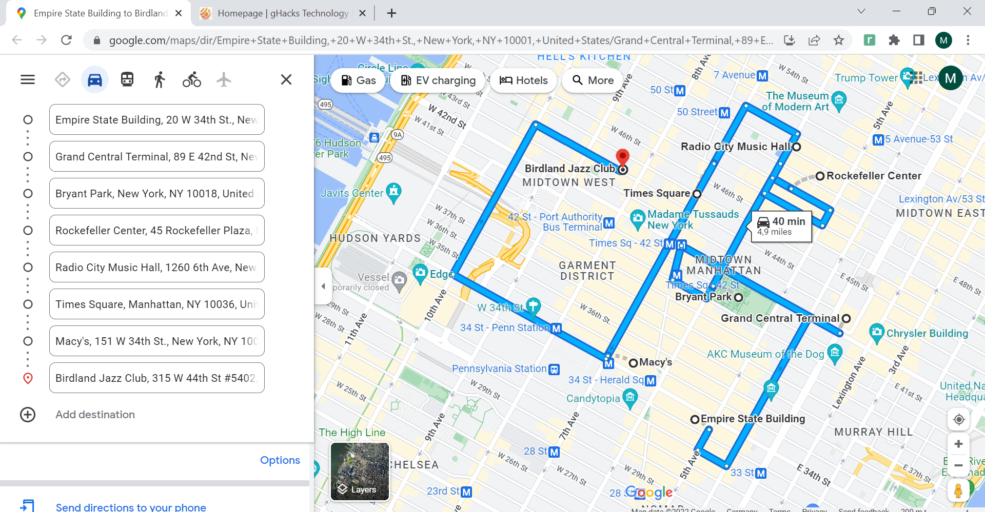 routera google maps ottimizzazione del percorso multi-stop